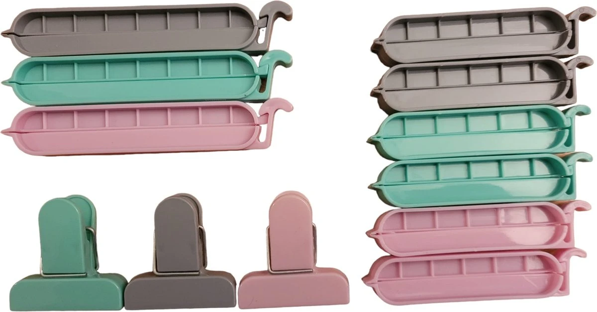 Vershoudclips - Zakafsluiter - Vershoudknijpers - Sluitclips - 12 Stuks - ODaani 4 Vershoudclips - Zakafsluiter - Vershoudknijpers - Sluitclips - 12 Stuks - ODaani - Afbeelding 2