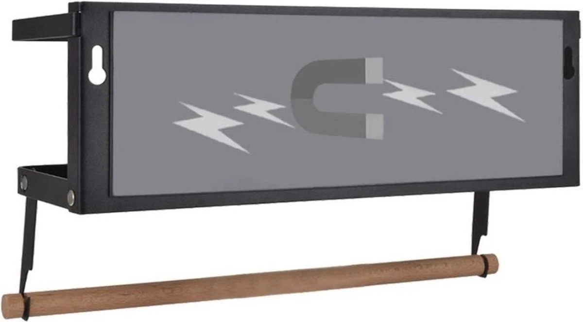 Merkloos Kruidenrek Zwart - Multifunctioneel Ophangbaar Keukenrek - Keukenrolhouder Zwart - Multifunctioneel Kruidenrek - Magnetisch Kruidenrek - Keuken Organizer - Koelkast Rek 6 Merkloos Kruidenrek Zwart - Multifunctioneel Ophangbaar Keukenrek - Keukenrolhouder Zwart - Multifunctioneel Kruidenrek - Magnetisch Kruidenrek - Keuken Organizer - Koelkast Rek - Afbeelding 4