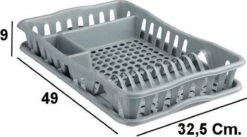 Merkloos Decopatent® Afdruiprek Voor Afwas - Afdruiprekje Met Lekbak - Kunststof Afdruipmat - Afwassen Borden & Bestek - 32.5x49x9 - Grijs 14 Merkloos Decopatent® Afdruiprek Voor Afwas - Afdruiprekje Met Lekbak - Kunststof Afdruipmat - Afwassen Borden & Bestek - 32.5x49x9 - Grijs -Huishoudelijke Artikelen Winkel 1200x668 3