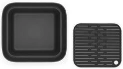 Brabantia SinkSide Afwasbak Vierkant - Met Afdruipschaal - Dark Grey -Huishoudelijke Artikelen Winkel 1200x675 3