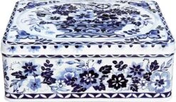 Emma Bridgewater By Claire Winteringham Deep Rectangle Koektrommel 20x15x8cm Blauw/wit