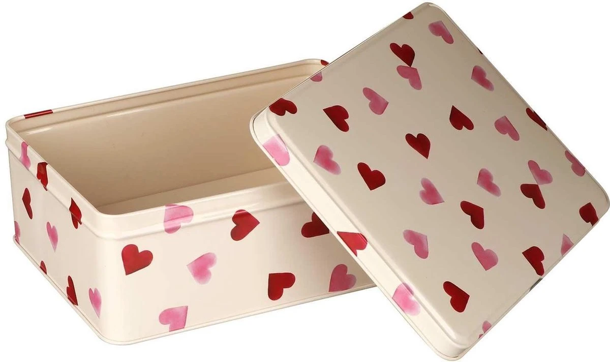 Emma Bridgewater - Vershouddoos - Bewaarblik - Rechthoek - Pink Hearts 4 Emma Bridgewater - Vershouddoos - Bewaarblik - Rechthoek - Pink Hearts - Afbeelding 2