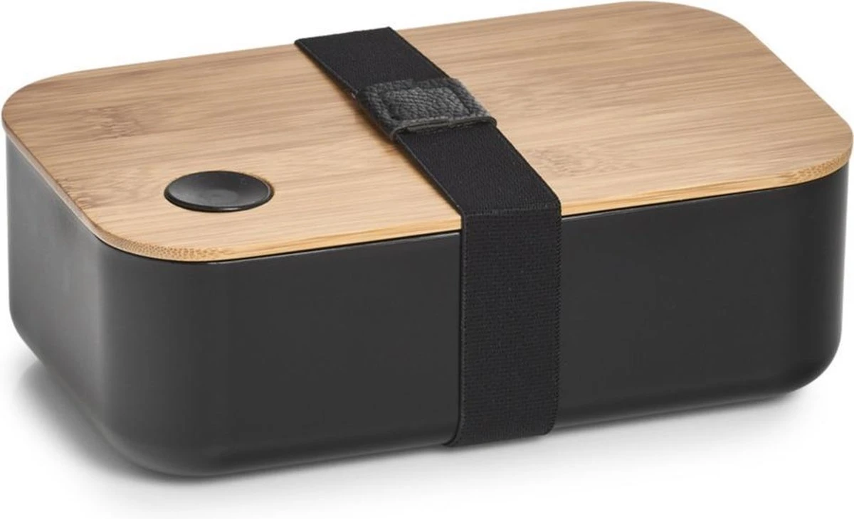 Lunchtrommel/broodtrommel 2-vaks Zwart/naturel Bamboe 19 X 7 Cm - Keukenbenodigdheden - Lunch/brood Meenemen - Trommels/boxen 3 Lunchtrommel/broodtrommel 2-vaks Zwart/naturel Bamboe 19 X 7 Cm - Keukenbenodigdheden - Lunch/brood Meenemen - Trommels/boxen