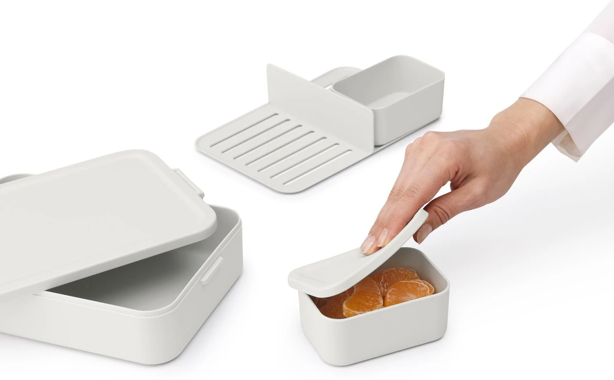 Brabantia Make & Take Bento Lunchbox Incl Bentobox - Large - Kunststof - Light Grey 17 Brabantia Make & Take Bento Lunchbox Incl Bentobox - Large - Kunststof - Light Grey - Afbeelding 15