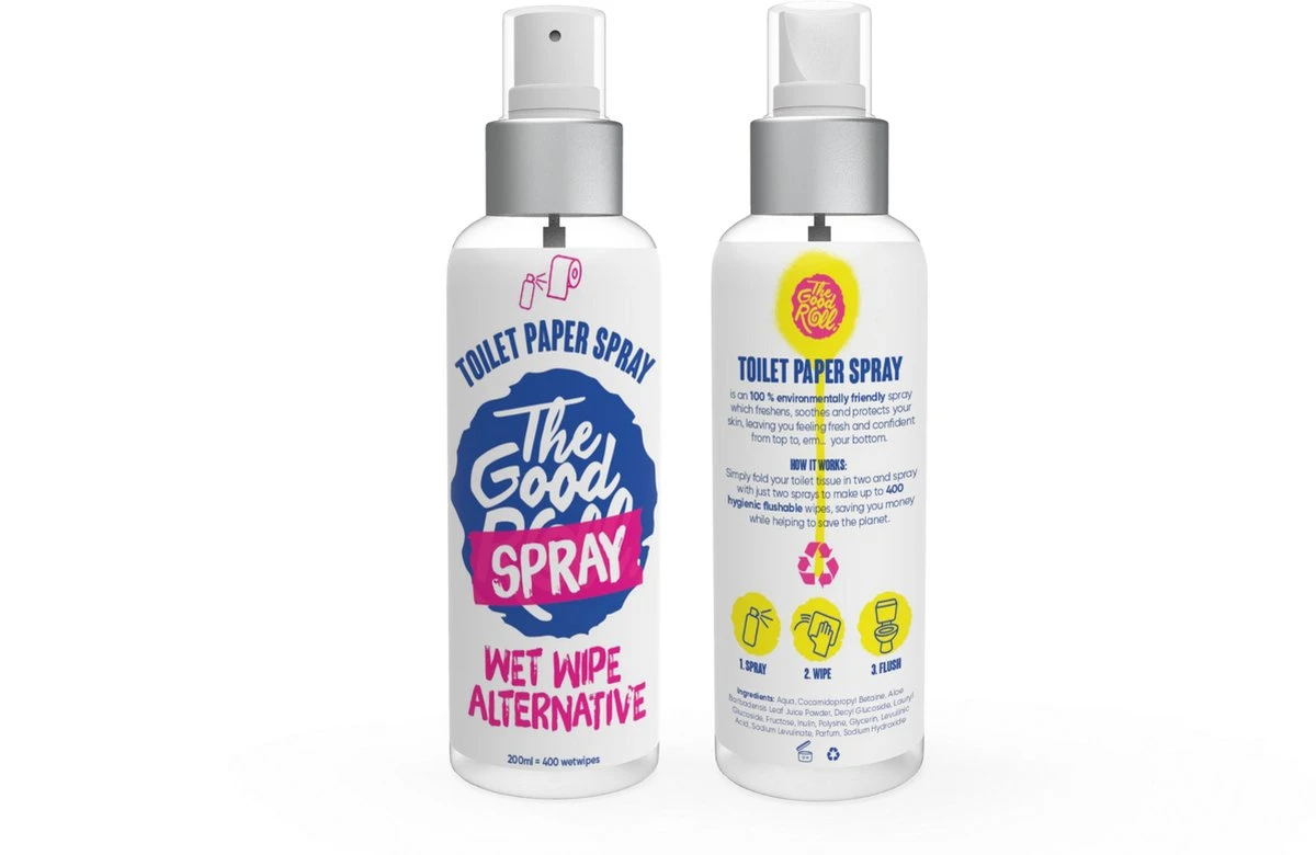 Your Booty Buddy - The Good Roll Toiletpapier Spray 200ml | SPRAY - WIPE - FLUSH 3 Your Booty Buddy - The Good Roll Toiletpapier Spray 200ml | SPRAY - WIPE - FLUSH