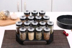 Merkloos Decopatent® Kruidenrek Incl. 16 Glazen Kruiden Potjes - Rvs Strooideksel - Staand Kruiden & Specerijen Rek - Kruidenpotjes Glas -Huishoudelijke Artikelen Winkel 1200x800 28