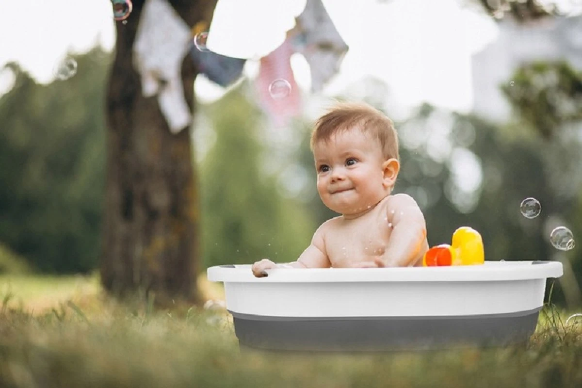 Merkloos Opvouwbare Siliconen Mand - Wasmand - Babybadje - Opbergmand - Opbergbox 25L - Ideaal Voor Camping Of Appartement 8 Merkloos Opvouwbare Siliconen Mand - Wasmand - Babybadje - Opbergmand - Opbergbox 25L - Ideaal Voor Camping Of Appartement - Afbeelding 6