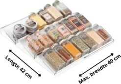 Merkloos Kruidenrek Lade - Kruiden Organizer - Kruidenrek Uitschuifbaar - Lade Organizer - Kruiden Opbergen Lade - Kruidenrekje Schuif - Min. 20x42 Max. 40x42 -Huishoudelijke Artikelen Winkel 1200x831 1