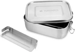 Navaris RVS Broodtrommel Met Verdeler - Meal Prep Bakje - Vershouddoos - Lunchbox - 17 X 13 X 6 Cm - Inhoud 0,8 Liter - Vaatwasbestendig 14 Navaris RVS Broodtrommel Met Verdeler - Meal Prep Bakje - Vershouddoos - Lunchbox - 17 X 13 X 6 Cm - Inhoud 0,8 Liter - Vaatwasbestendig -Huishoudelijke Artikelen Winkel 1200x834