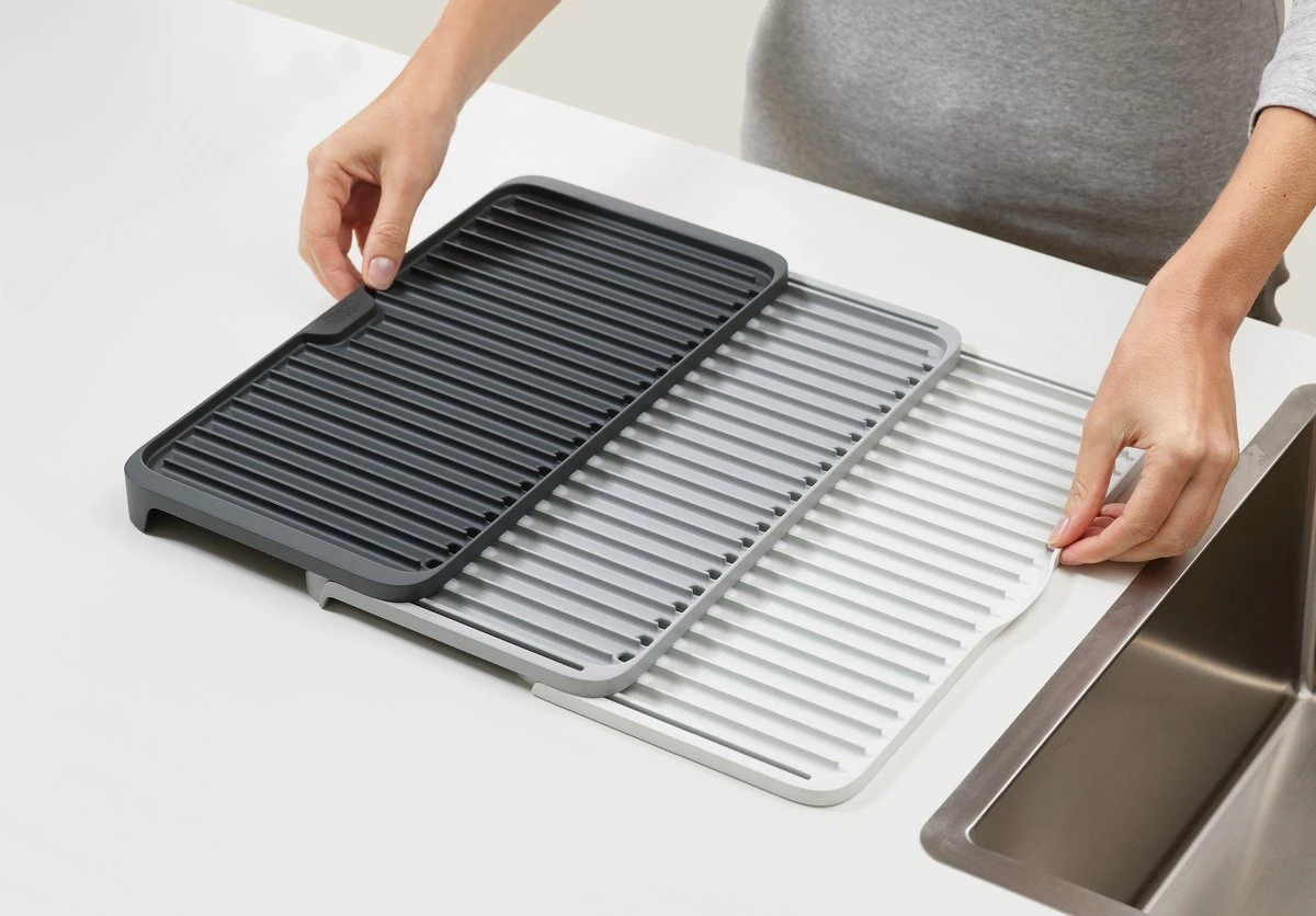 Joseph Joseph - Tier - Afdruipmat - Uitschuifbaar - Grijs 11 Joseph Joseph - Tier - Afdruipmat - Uitschuifbaar - Grijs - Afbeelding 9