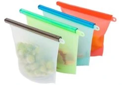 Merkloos Vershoudzakken Food Savers - Diepvrieszakken Vrieszakken Invrieszakken - Duurzaam Voedsel Bewaren - Siliconen - Herbruikbaar - Bewaarzakken - Lekvrij - BPA Vrij - Foodsavers - Fresh Bags - 3+1 Gratis -Huishoudelijke Artikelen Winkel 1200x838