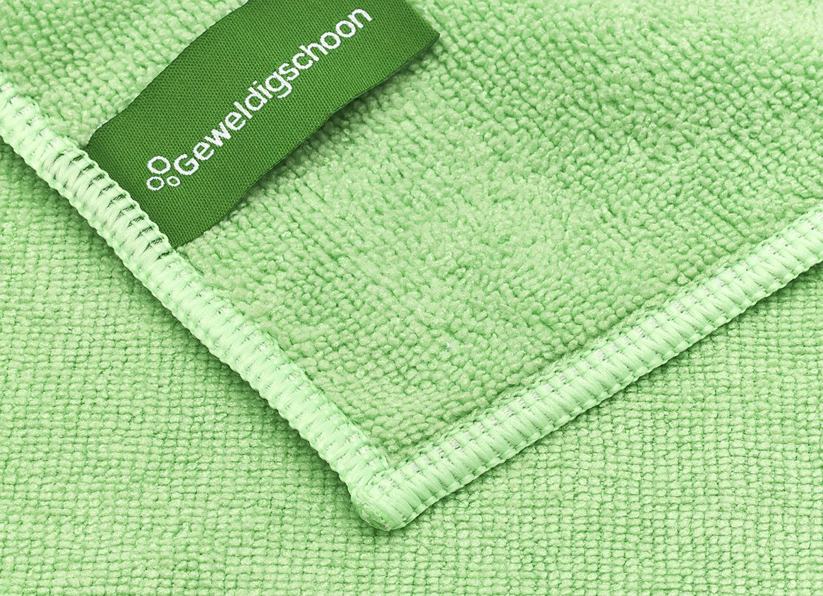 Geweldigschoon Groene Microvezel Raamdoekenset Bestaande Uit 1 Schoonmaakdoek + 2 Droogdoeken (raamdoeken, Raamset) 4 Geweldigschoon Groene Microvezel Raamdoekenset Bestaande Uit 1 Schoonmaakdoek + 2 Droogdoeken (raamdoeken, Raamset) - Afbeelding 2