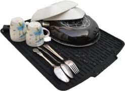 HOMYHON Afdruipmat -Afdruipmat Siliconen -Pannenonderzetter- Antislip -Hittebestendig - Aanrecht Mat -Siliconen Mat - 40 X 46 Cm - Zwart 11 HOMYHON Afdruipmat -Afdruipmat Siliconen -Pannenonderzetter- Antislip -Hittebestendig - Aanrecht Mat -Siliconen Mat - 40 X 46 Cm - Zwart -Huishoudelijke Artikelen Winkel 1200x876 10