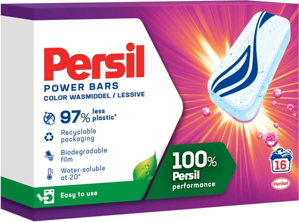 Persil® Persil Power Bars Kleur Wasmiddel - Voordeelverpakking - 9 X 16 Wasbeurten 12 Persil® Persil Power Bars Kleur Wasmiddel - Voordeelverpakking - 9 X 16 Wasbeurten - Afbeelding 10