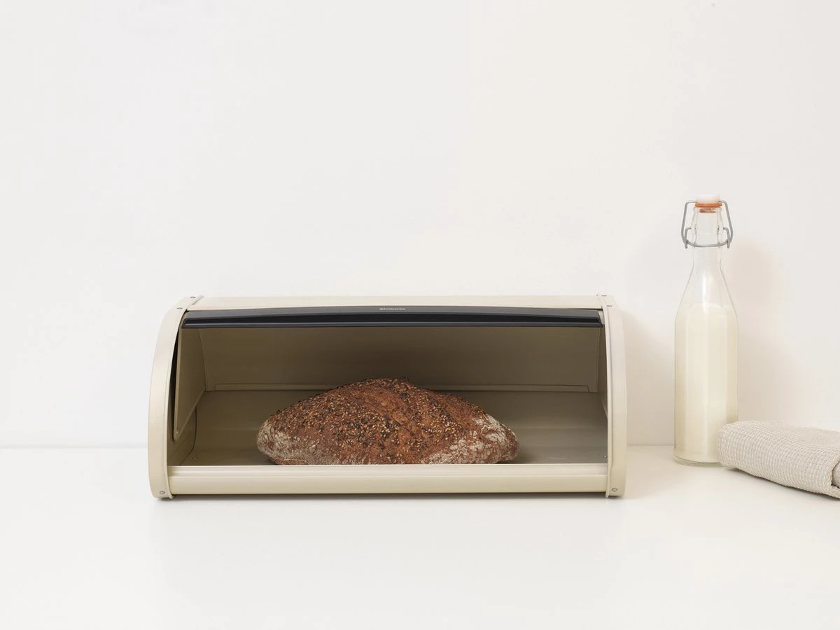 Brabantia Broodtrommel - Met Schuifdeksel - Soft Beige 9 Brabantia Broodtrommel - Met Schuifdeksel - Soft Beige - Afbeelding 7