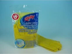 Multy - Huishoudhandschoenen Maat S - Natuurlatex/Kantoen - Geel -Huishoudelijke Artikelen Winkel 1200x903 5