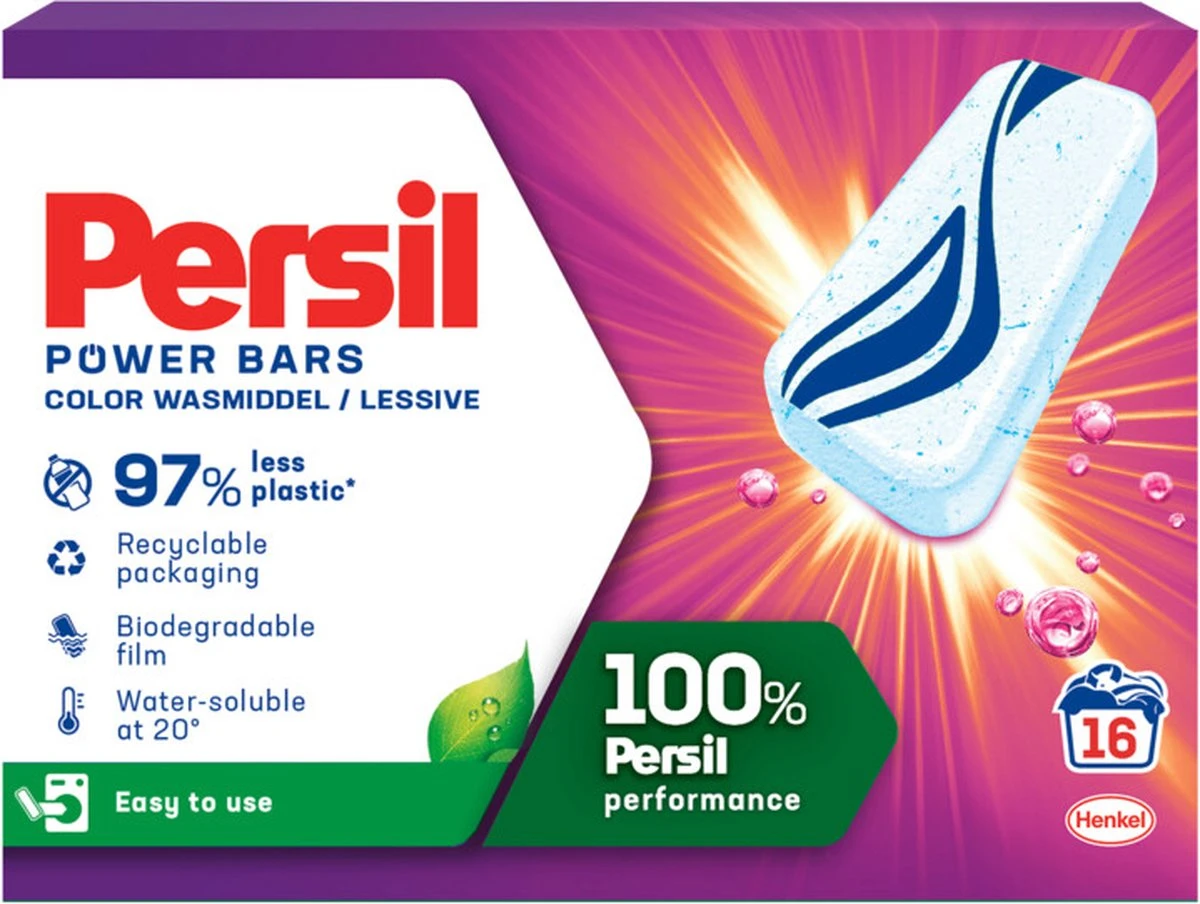 Persil® Persil Power Bars Kleur Wasmiddel - Voordeelverpakking - 9 X 16 Wasbeurten 13 Persil® Persil Power Bars Kleur Wasmiddel - Voordeelverpakking - 9 X 16 Wasbeurten - Afbeelding 11