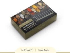 Noswo Kruidenrek Ophangbaar - Voor 24 Kruidenpotjes - 4 Stuks - Keukenrek Hangend - RVS - Zwart -Huishoudelijke Artikelen Winkel 1200x905
