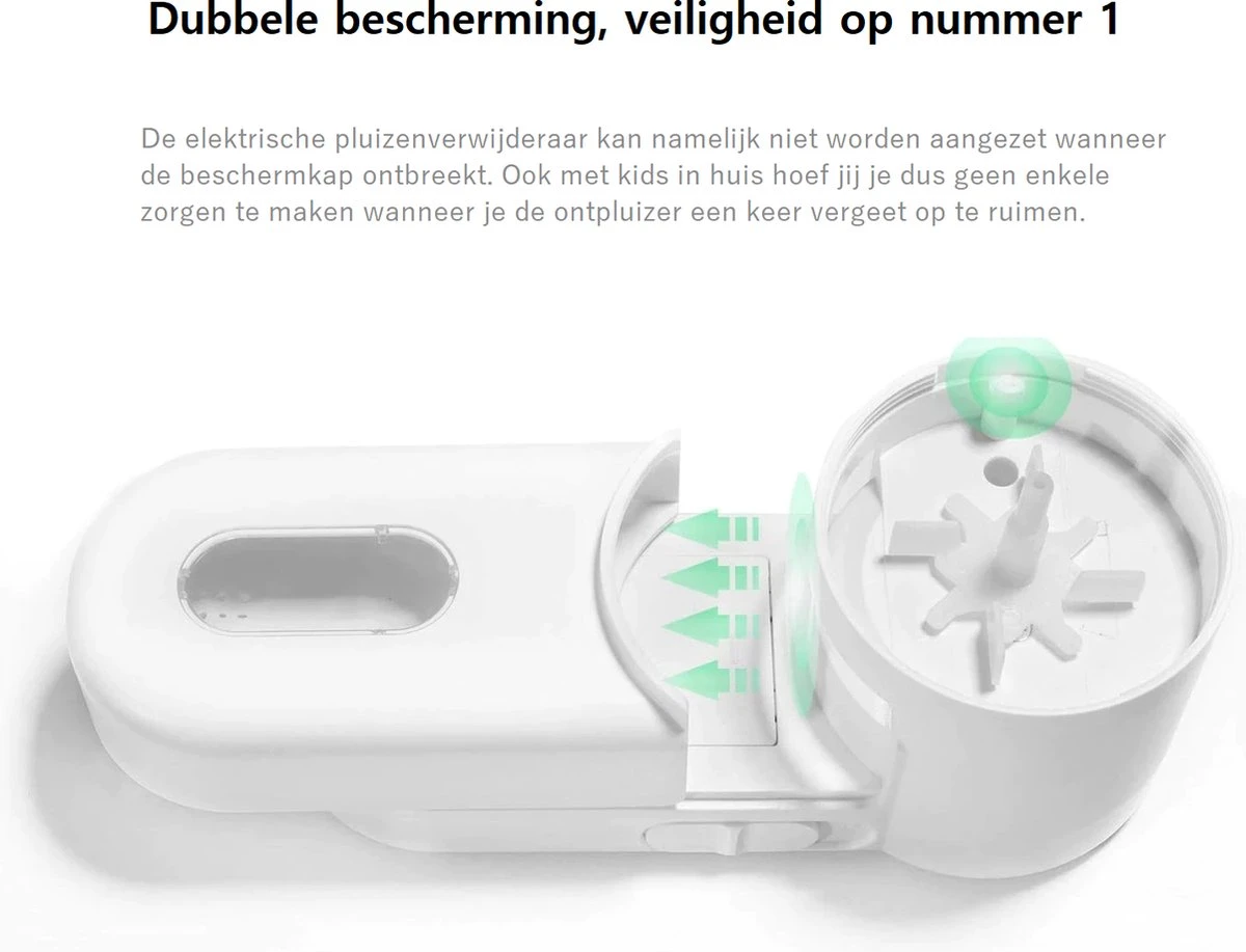 Elektrische Pluizenverwijderaar - Ontpluizer - Pluizentondeuse - Ontpiller - Incl. Batterijen 7 Elektrische Pluizenverwijderaar - Ontpluizer - Pluizentondeuse - Ontpiller - Incl. Batterijen - Afbeelding 5