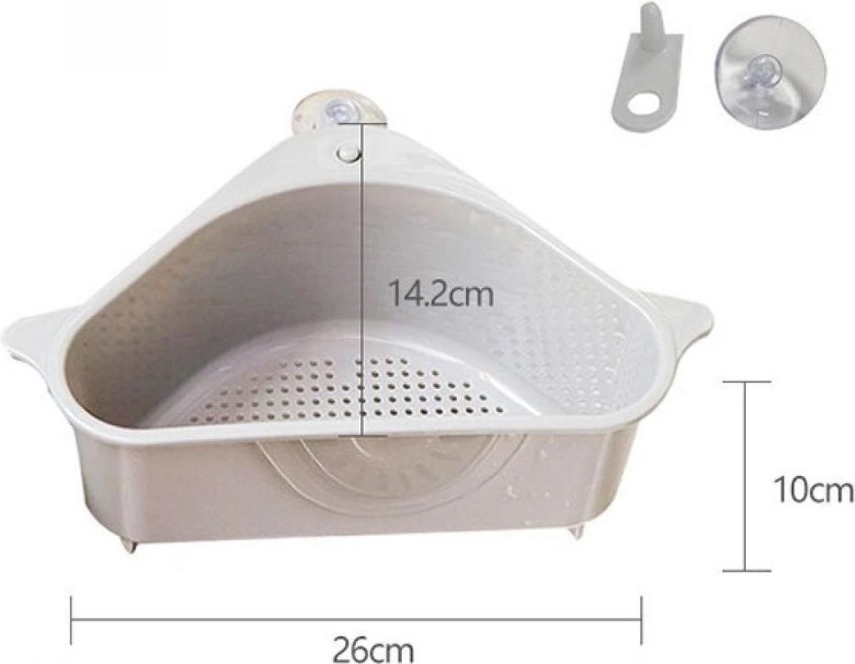 Merkloos Gootsteenorganiser Grijs - Sponshouder - Aanrecht Organiser - Vaatdoek Houder - Gootsteen Organiser - Gootsteen Bakje - Gootsteen Organiser- Gootsteenorganiser - Gootsteen Houder - Gootsteenzeef 5 Merkloos Gootsteenorganiser Grijs - Sponshouder - Aanrecht Organiser - Vaatdoek Houder - Gootsteen Organiser - Gootsteen Bakje - Gootsteen Organiser- Gootsteenorganiser - Gootsteen Houder - Gootsteenzeef - Afbeelding 3