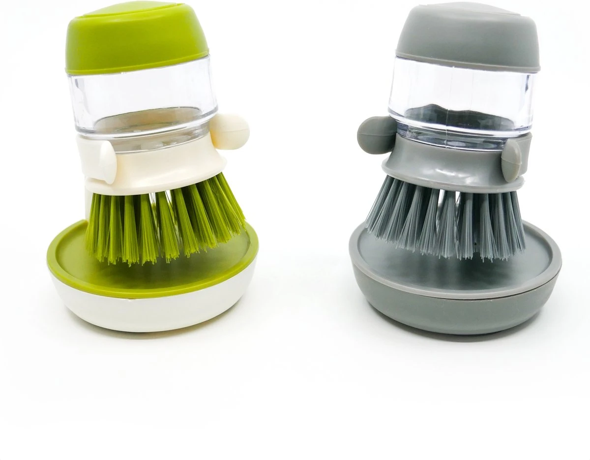 In Round Afwasborstel Met Zeepdispenser / Zeepreservoir – Inclusief Houder – Grijs – Afwas Borstel – Zeep Handborstel – Doseerpomp – Afwasmiddel Dispenser – Navulbaar 10 In Round Afwasborstel Met Zeepdispenser / Zeepreservoir – Inclusief Houder – Grijs – Afwas Borstel – Zeep Handborstel – Doseerpomp – Afwasmiddel Dispenser – Navulbaar - Afbeelding 8