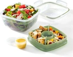 Lock&Lock Saladebox - Salade Lunchbox To Go - Salade To Go - 950 Ml - Lekvrij - Met Verdeelvakjes - Groen 10 Lock&Lock Saladebox - Salade Lunchbox To Go - Salade To Go - 950 Ml - Lekvrij - Met Verdeelvakjes - Groen -Huishoudelijke Artikelen Winkel 1200x939 1