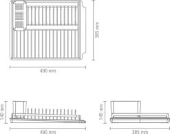Brabantia SinkSide Afdruiprek - Dark Grey 18 Brabantia SinkSide Afdruiprek - Dark Grey -Huishoudelijke Artikelen Winkel 1200x945 11