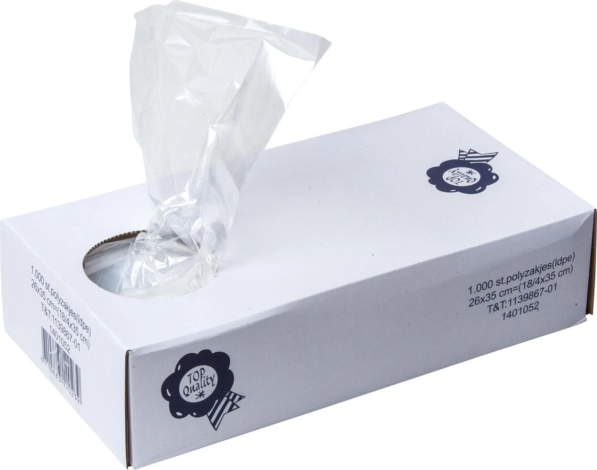 Polyzakjes Ldpe - Voedsel- Boterhamzakjes- Zakjes- Bewaarzakjes- 26x35 Cm- Transparant 1000 Stuks 3 Polyzakjes Ldpe - Voedsel- Boterhamzakjes- Zakjes- Bewaarzakjes- 26x35 Cm- Transparant 1000 Stuks