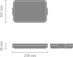 Brabantia Make & Take Lunchbox - Plat - Kunststof - Dark Grey -Huishoudelijke Artikelen Winkel 1200x949