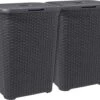 Curver Style Wasmand Met Deksel - 60L - 2 Stuks - Antraciet -Huishoudelijke Artikelen Winkel 1200x964 6