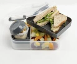 Lunchbox - Broodtrommel Inclusief Sausbeker - 3 Compartimenten - Saladebox - Brooddoos Met Yoghurtpotje -Huishoudelijke Artikelen Winkel 1200x995 2