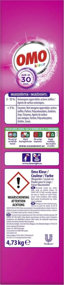 Omo Kleur XXL Waspoeder Voor De Gekleurde Was - 80 Wasbeurten -Huishoudelijke Artikelen Winkel 272x1200 2