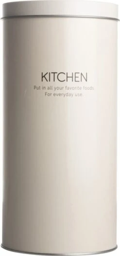 Gusta Voorraadblik - Beige - Metaal - Beschuitbus - Opbergbus - Ø11X22 Cm 7 Gusta Voorraadblik - Beige - Metaal - Beschuitbus - Opbergbus - Ø11X22 Cm -Huishoudelijke Artikelen Winkel 565x1200