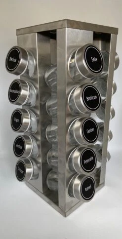 Pleasantwork Kruidenrek - Staand - Draaibaar - 20 Potjes 16 Pleasantwork Kruidenrek - Staand - Draaibaar - 20 Potjes -Huishoudelijke Artikelen Winkel 613x1200