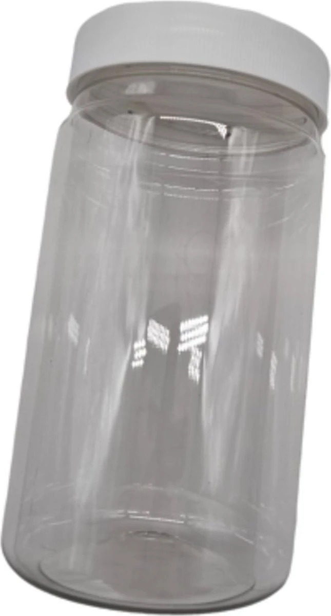 Ariko Jar | Lichtgewicht Kunststof Pot Met Schroefdeksel | 750ml | Potje Met Witte Deksel | Voorraadpot | Hervulbaar 8 Ariko Jar | Lichtgewicht Kunststof Pot Met Schroefdeksel | 750ml | Potje Met Witte Deksel | Voorraadpot | Hervulbaar - Afbeelding 6