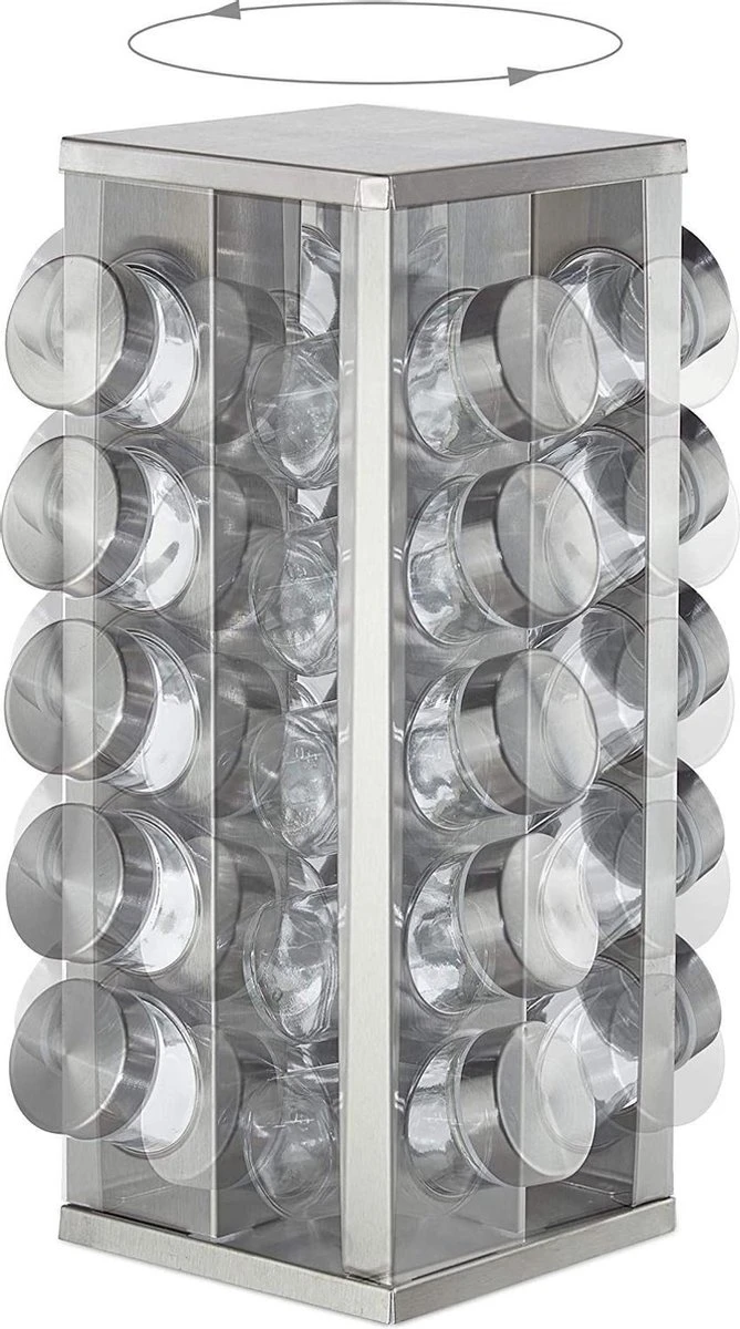 Pleasantwork Kruidenrek - Staand - Draaibaar - 20 Potjes 7 Pleasantwork Kruidenrek - Staand - Draaibaar - 20 Potjes - Afbeelding 5