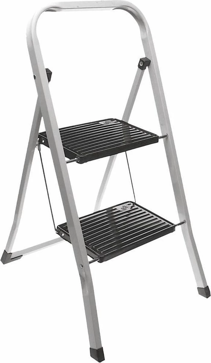 Excellent Houseware Inklapbare Keukentrap - 2 Treden - Tot 150kg - Metaal 6 Excellent Houseware Inklapbare Keukentrap - 2 Treden - Tot 150kg - Metaal - Afbeelding 4