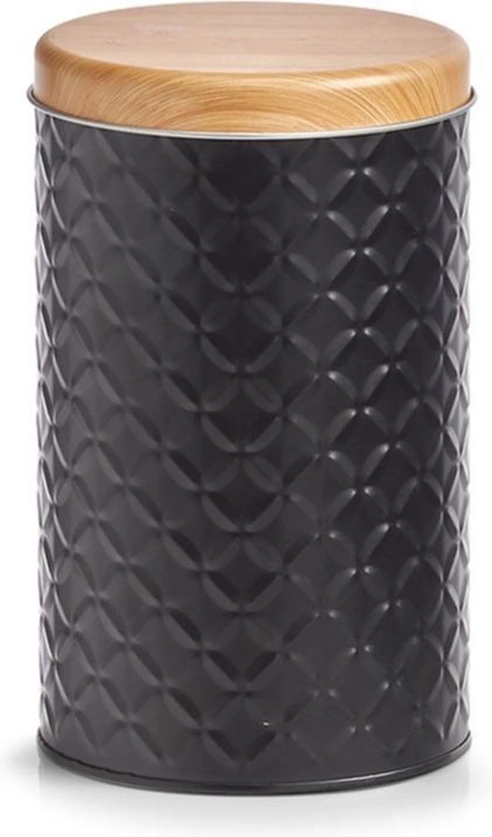 2x Bewaar/voorraad Blikken Zwart 10,5 X 18 Cm 2 Liter - Zeller - Keukenbenodigdheden - Keukenaccessoires/decoratie - Vers Houden - Voorraad/bewaar/opslagblikken - Koek/snoeptrommels 4 2x Bewaar/voorraad Blikken Zwart 10,5 X 18 Cm 2 Liter - Zeller - Keukenbenodigdheden - Keukenaccessoires/decoratie - Vers Houden - Voorraad/bewaar/opslagblikken - Koek/snoeptrommels - Afbeelding 2