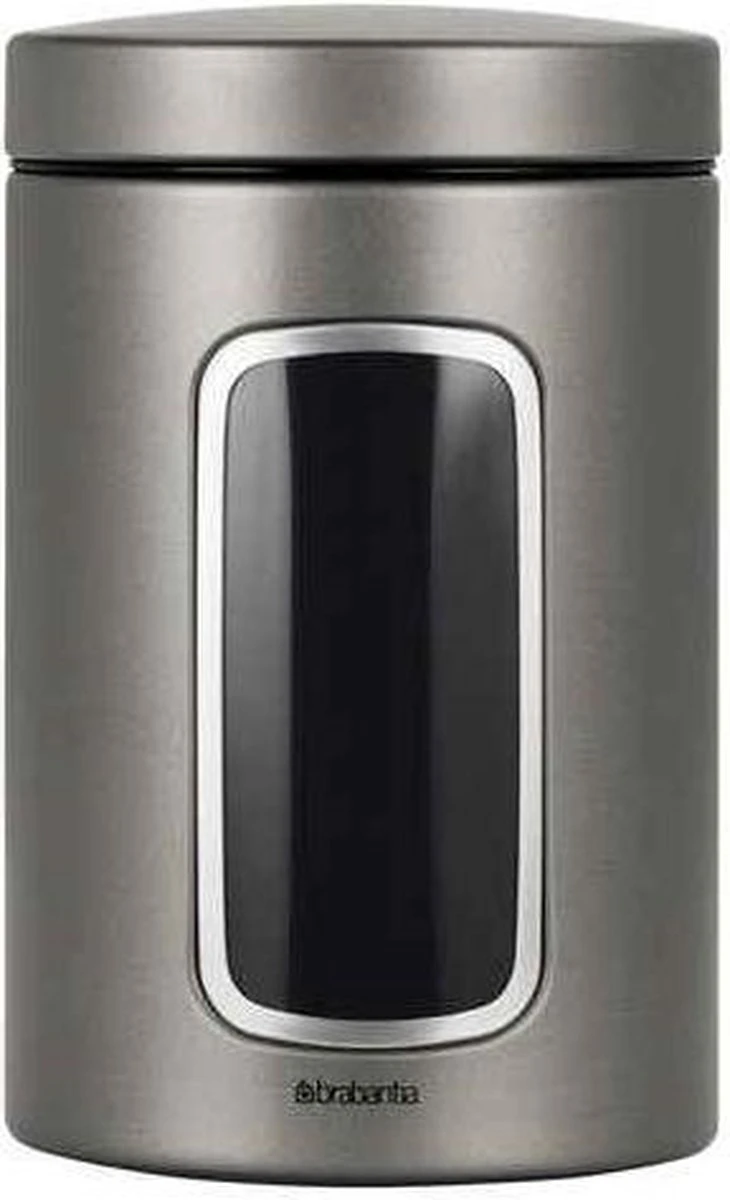 Brabantia Voorraadbus - 1,4 L - Platinum - Met Venster 3 Brabantia Voorraadbus - 1,4 L - Platinum - Met Venster
