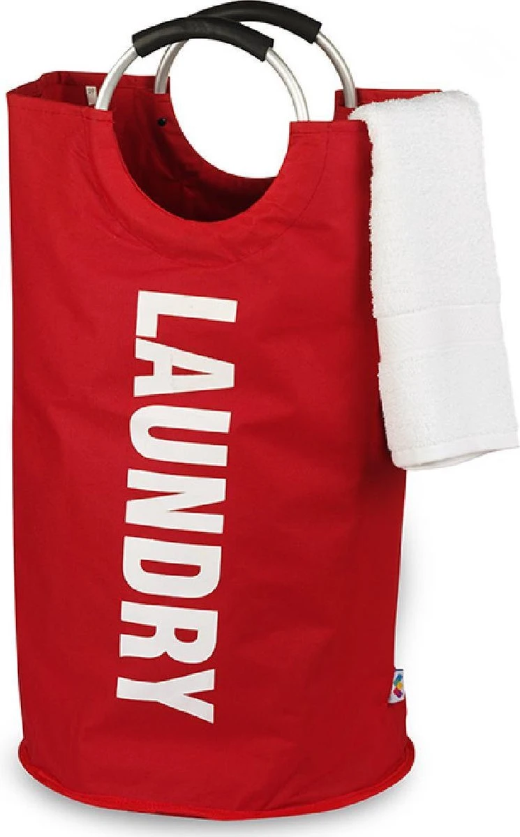 Wonair® Wasmand – Waszak – Wassorteerder - Opvouwbaar – Rood – 81L 3 Wonair® Wasmand – Waszak – Wassorteerder - Opvouwbaar – Rood – 81L