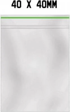 Merkloos Gripzakjes 40x40 Mm Transparant Per 100 Stuks Verpakt
