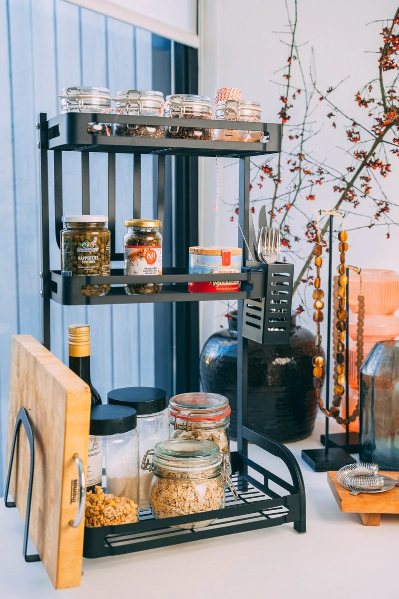 Sens Design Kruidenrek Staand – Keukenrek Voor Kruidenpotjes - Zwart 13 Sens Design Kruidenrek Staand – Keukenrek Voor Kruidenpotjes - Zwart - Afbeelding 11