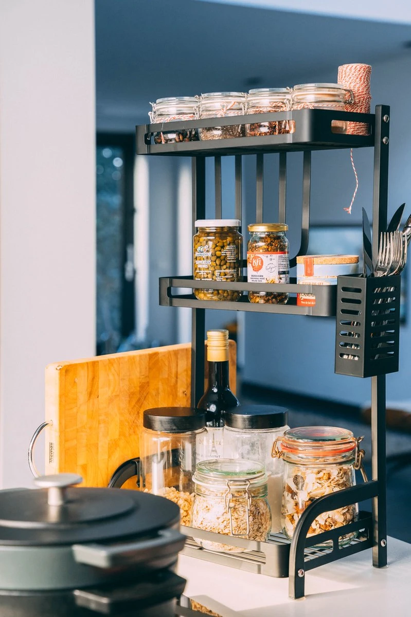 Sens Design Kruidenrek Staand – Keukenrek Voor Kruidenpotjes - Zwart 15 Sens Design Kruidenrek Staand – Keukenrek Voor Kruidenpotjes - Zwart - Afbeelding 13