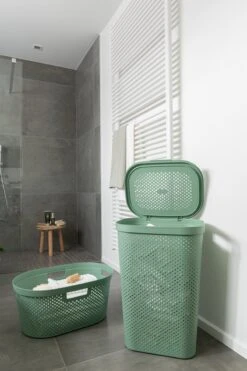 Curver Infinity Recycled Wasmand Met Deksel - 60L - 2 Stuks - Groen -Huishoudelijke Artikelen Winkel 800x1200 11
