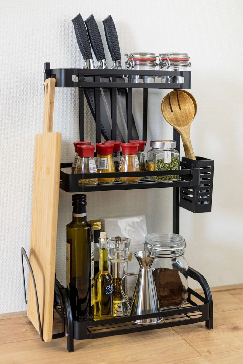 Sens Design Kruidenrek Staand – Keukenrek Voor Kruidenpotjes - Zwart 11 Sens Design Kruidenrek Staand – Keukenrek Voor Kruidenpotjes - Zwart - Afbeelding 9