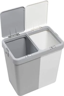 Motek® - Wasmand - 2 Vakken Met Deksel - Met Touch Deksel - Gemaakt Van 100% Gerecycled Kunststof - 80 L - Wasmand Met Deksel - Wassorteerder - Grijs - Wit 20 Motek® - Wasmand - 2 Vakken Met Deksel - Met Touch Deksel - Gemaakt Van 100% Gerecycled Kunststof - 80 L - Wasmand Met Deksel - Wassorteerder - Grijs - Wit -Huishoudelijke Artikelen Winkel 806x1200 1