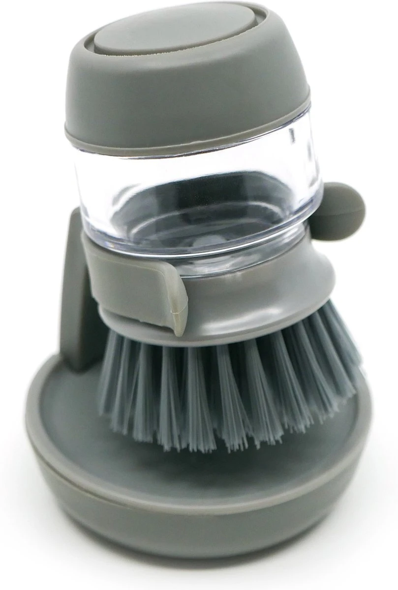 In Round Afwasborstel Met Zeepdispenser / Zeepreservoir – Inclusief Houder – Grijs – Afwas Borstel – Zeep Handborstel – Doseerpomp – Afwasmiddel Dispenser – Navulbaar 3 In Round Afwasborstel Met Zeepdispenser / Zeepreservoir – Inclusief Houder – Grijs – Afwas Borstel – Zeep Handborstel – Doseerpomp – Afwasmiddel Dispenser – Navulbaar