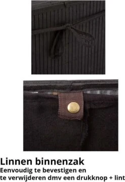 Mdxl® Bamboe Wasmand Zwart / Badkamer / Opvouwbaar / Mand Voor Wasgoed / Met Deksel / Met Handvaten / 60L -Huishoudelijke Artikelen Winkel 823x1200 3