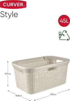 Curver Style Wasmand - 45L - 2 Stuks - Wit -Huishoudelijke Artikelen Winkel 843x1200 2