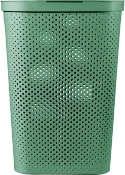Curver Infinity Recycled Wasmand Met Deksel - 60L - 2 Stuks - Groen -Huishoudelijke Artikelen Winkel 859x1200 1